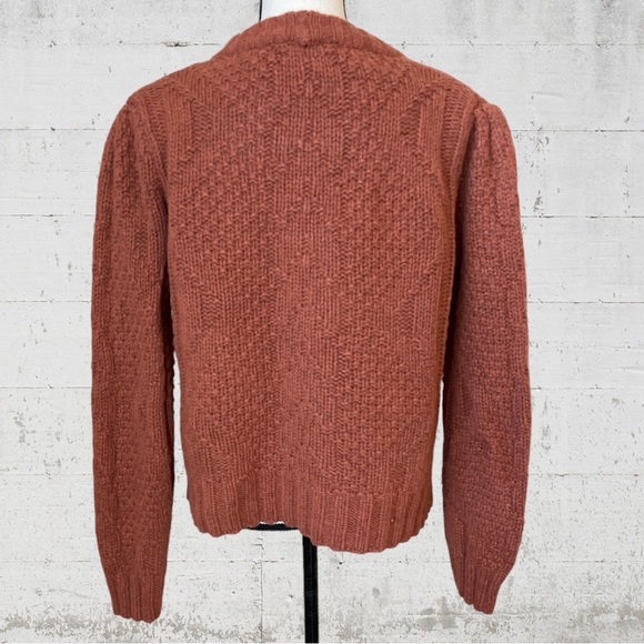 Madewell Ridgecrest Cable Pullover Sweater Wool Blend Size Large - Picture 9 of 13